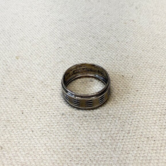 Vintage Sterling Silver Textured Ring Size 6‎ Marked Simple Dainty Minimal - Picture 3 of 8